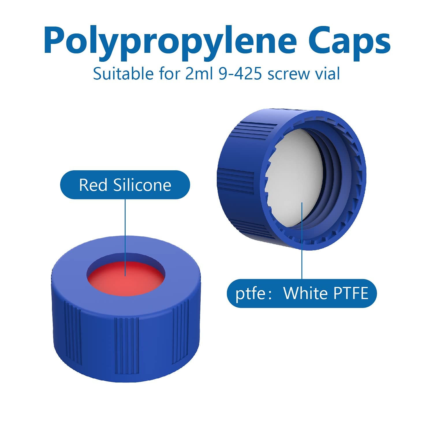 HPLC clear 2ml vial with ptfe liner pp cap supplier Aijiren